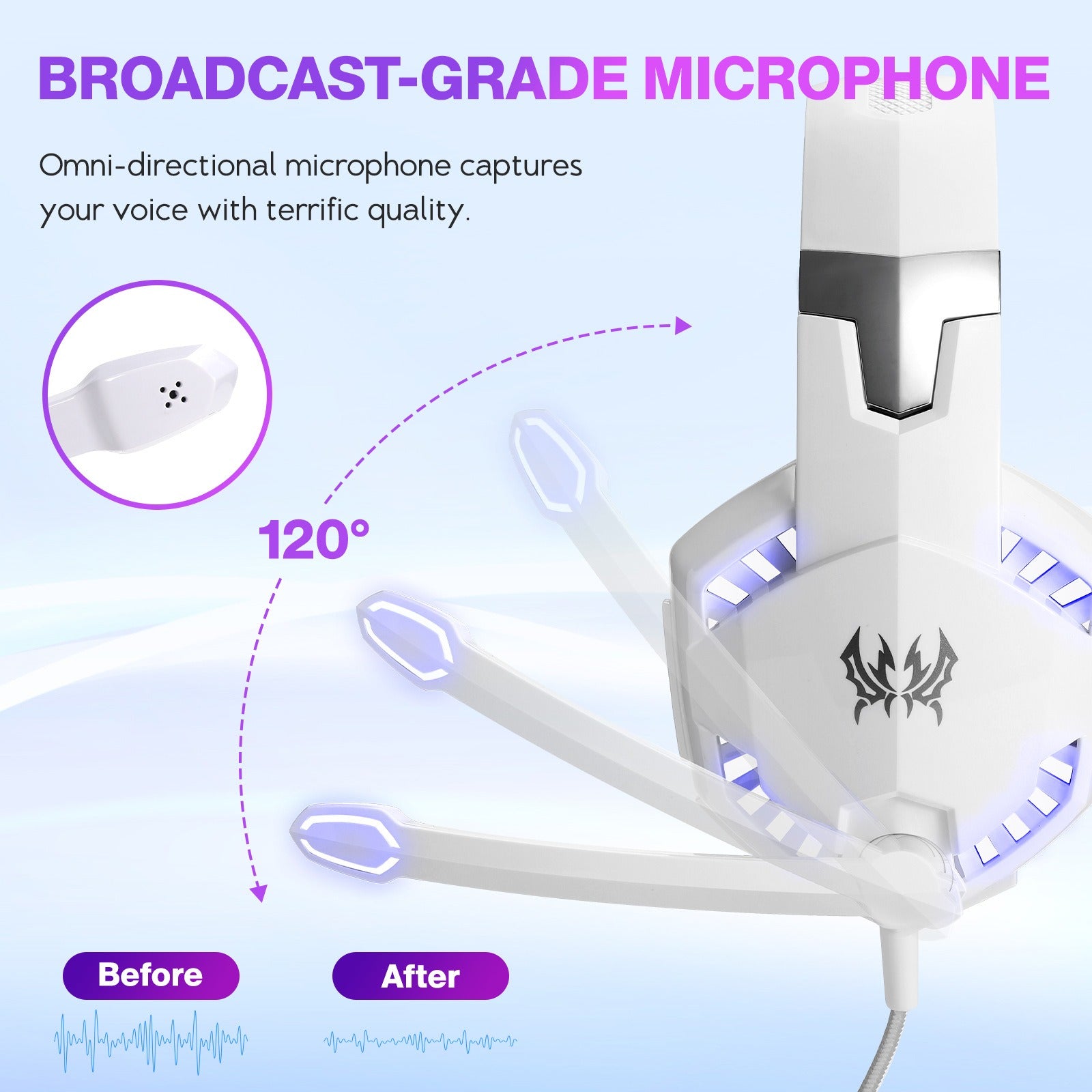 G2000 Gaming Headphones (White) (wired)