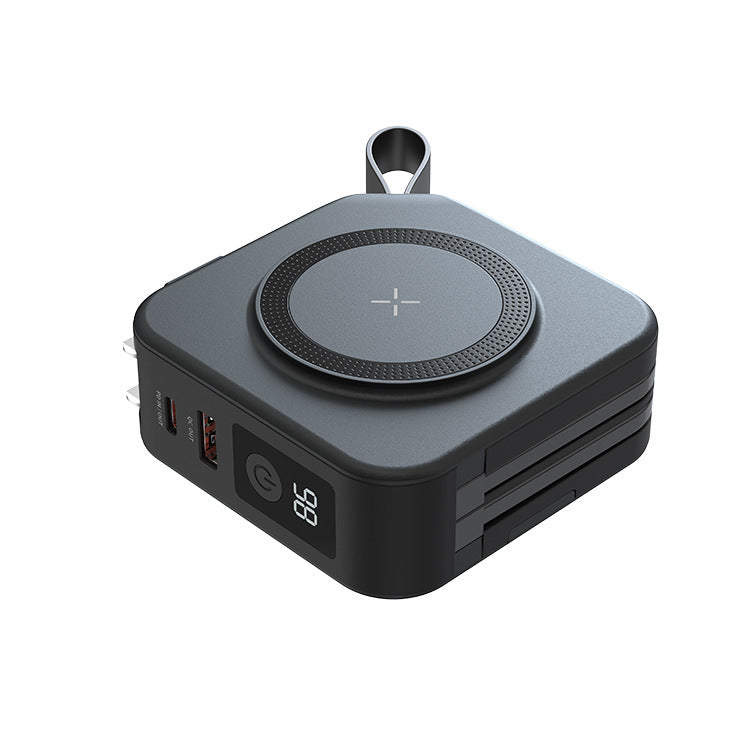 Five in one magnetic wireless power bank 10,000mAh