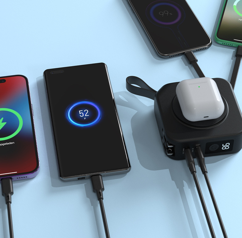 Five in one magnetic wireless power bank 10,000mAh