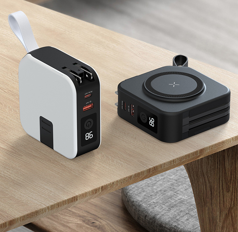 Five in one magnetic wireless power bank 10,000mAh